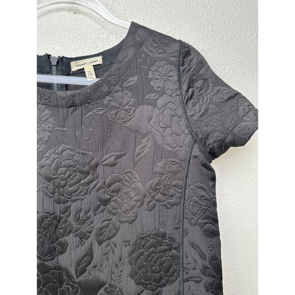 Silence and Noise Women’s Black Floral Jacquard Mini Dress US S Short Sleeve - Picture 3 of 13